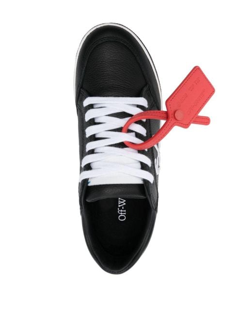 Sneaker vulcanizzate in pelle bassa bianca per di Off-White c/o Virgil Abloh in Black da Uomo