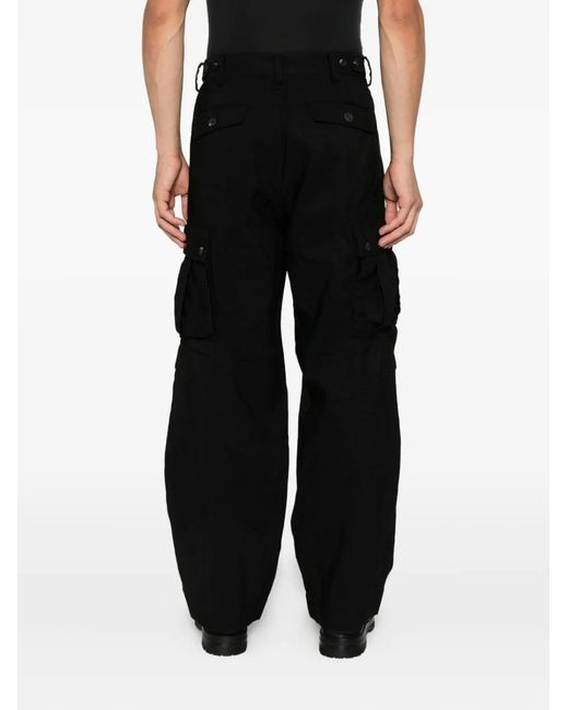 Ziggy Chen Black Cargo Trousers for men