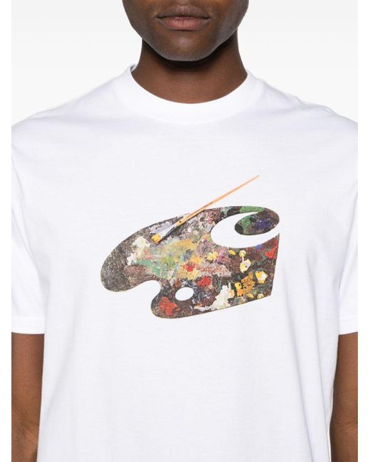 T-shirt à imprimé palette Carhartt pour homme en coloris White