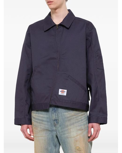Undercover Blue X Dickies Curved-Zip Shirt Jacket for men