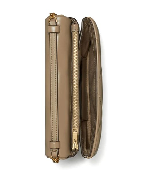 Portefeuille Matelassé Kira À Bride En Chaîne Tory Burch en coloris Natural