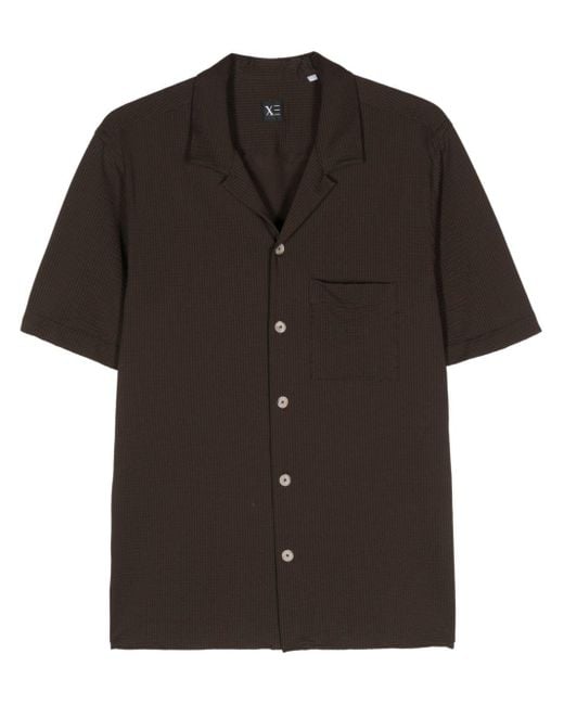 Xacus Gesmockt Overhemd in het Black voor heren