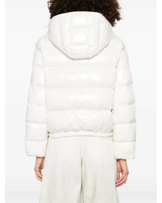 Moncler White Andro Hooded Short Jacket