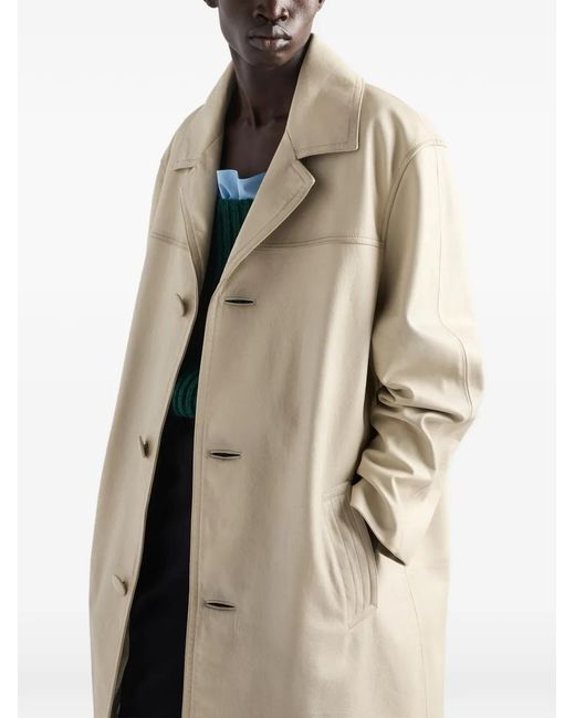 Prada Natural Leather Coat for men