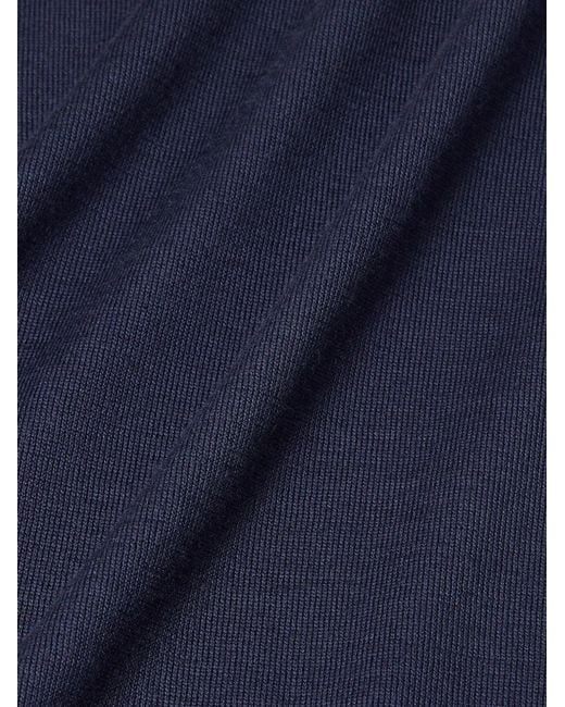 Zegna Blue Wool T-Shirt for men