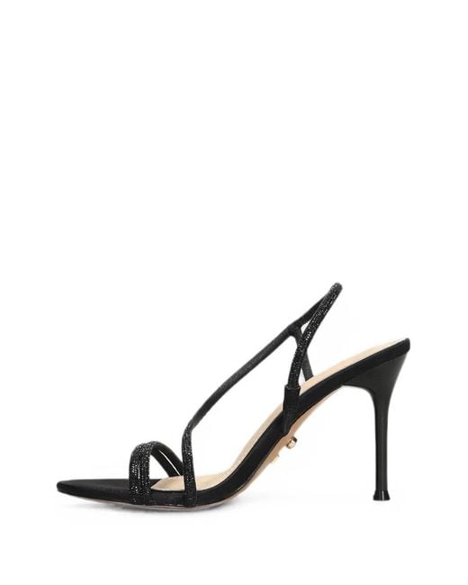 Twentyfourhaitch White Flamenco Crystal-Embellished Sandals