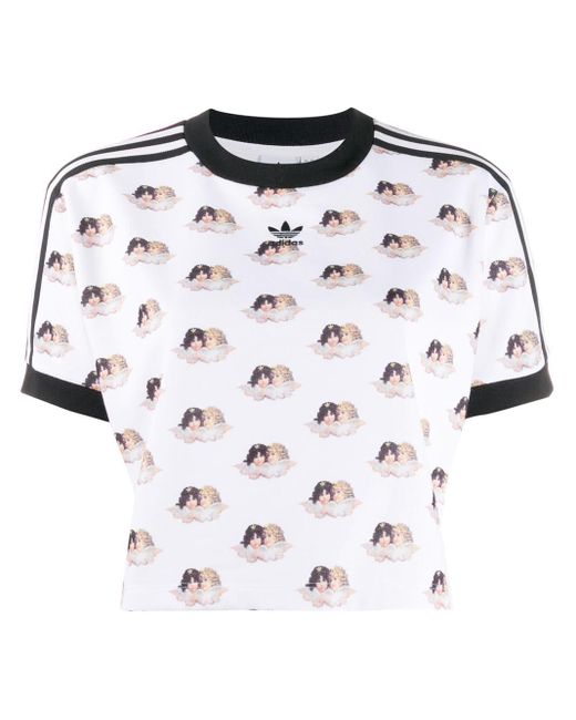Fiorucci White X Adidas 'All Over Angels' T-Shirt
