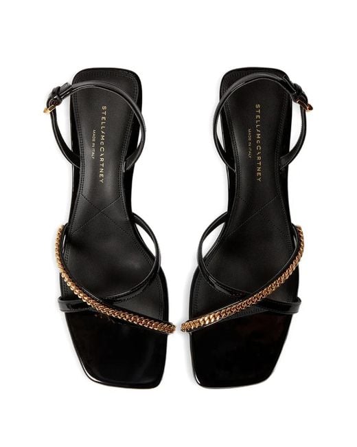 Stella McCartney White Elsa Chain-Embellished Square Sandals