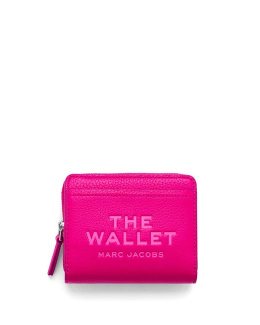 Marc Jacobs Pink Logo-print Leather Wallet