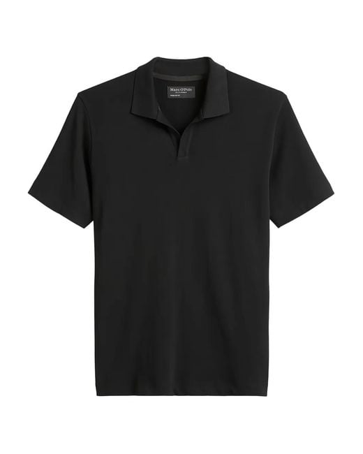 Marc O' Polo Black Textured Polo Shirt for men