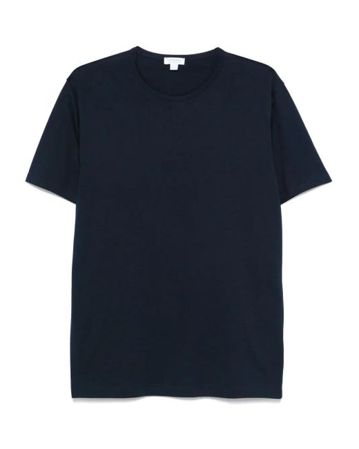 Sunspel Blue Cotton T-Shirt for men