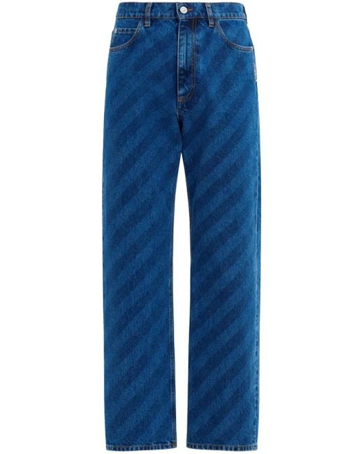 メンズ Marni ストライプ ジーンズ Blue