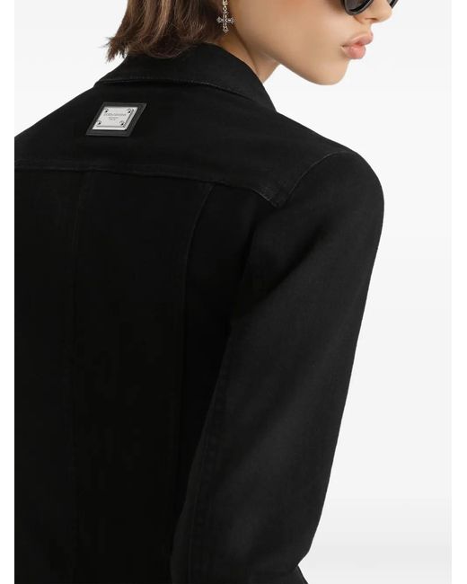 Dolce & Gabbana Black Buttoned Denim Jacket