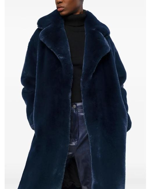 Pelliccia Sintetica Steffi Con Bavero Ampio di Apparis in Blue