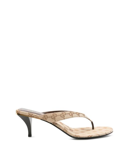 Gucci Natural Vittoria Thong Sandals