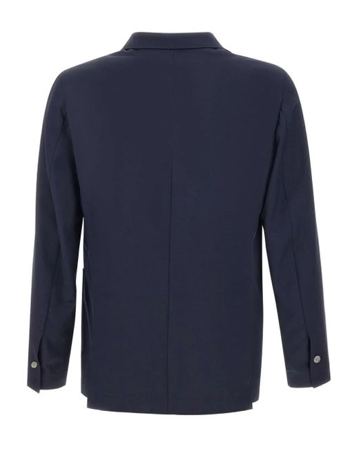 Barba Napoli Blue Wool Blazer for men