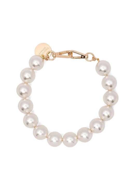 Essentiel Antwerp White Jadine Pear- Beaded Necklace