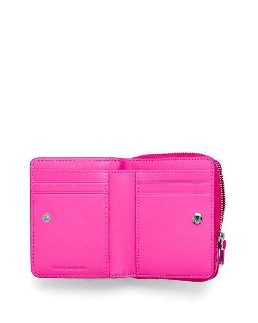 Marc Jacobs Pink Logo-print Leather Wallet