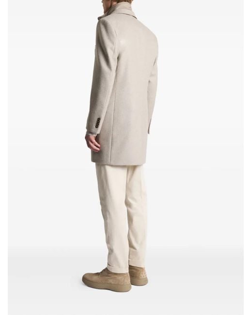 Fay Natural Single-Breasted Coat for men