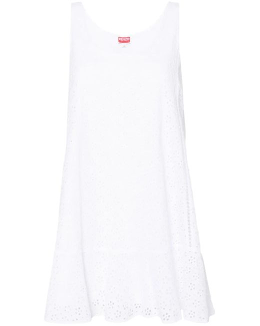 KENZO White Short Sleeveless Dress