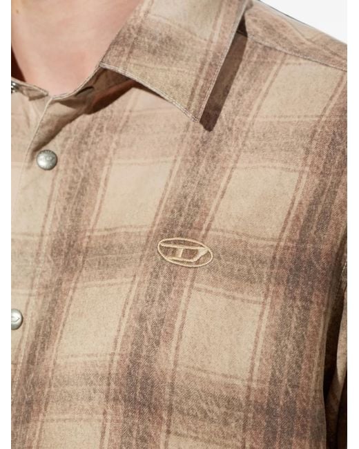 DIESEL Natural Check Shirt for men