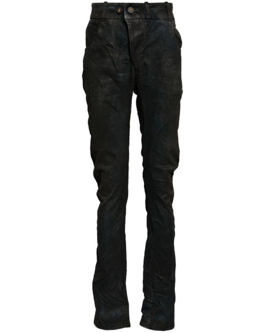 Jeans skinny con effetto vissuto di Boris Bidjan Saberi in Black da Uomo