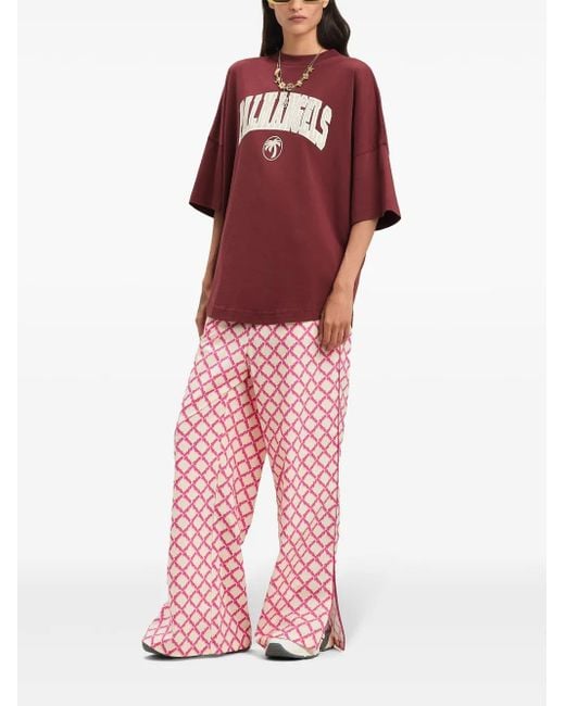Palm Angels Red Logo Split Trousers