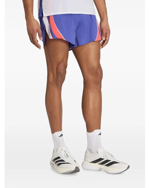Adidas Blue Adizero Archive Running Shorts for men