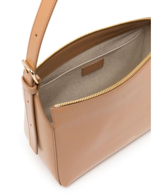 A.P.C. Brown Virginie Leather Shoulder Bag