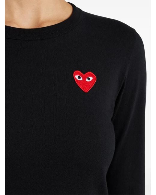 Sweat À Applique De Cœur COMME DES GARÇONS PLAY en coloris Black