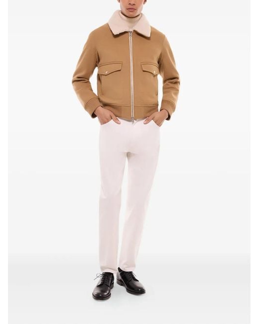 Fursac Natural Fleece-Collar Jacket for men