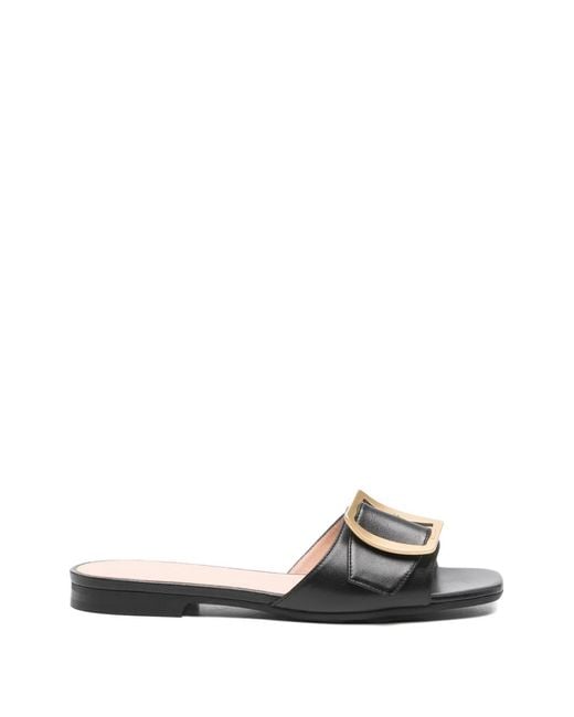 Bally White Buckle-Slide Sandals