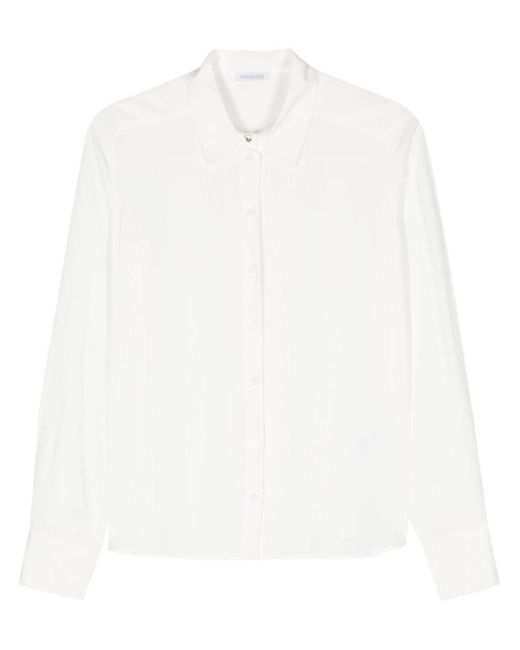 Patrizia Pepe White Crepe-texture Shirt