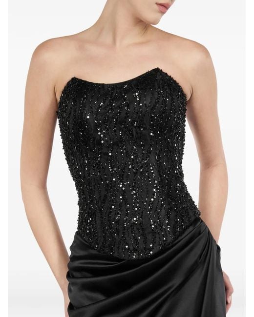 ALEXIA & ANTONIA Black Embellished Lace Corset