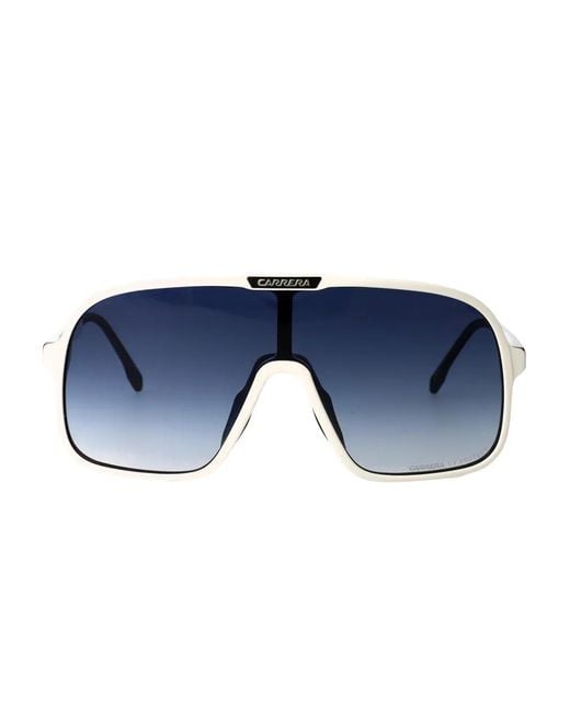 Carrera Blue Shield-Frame Sunglasses for men