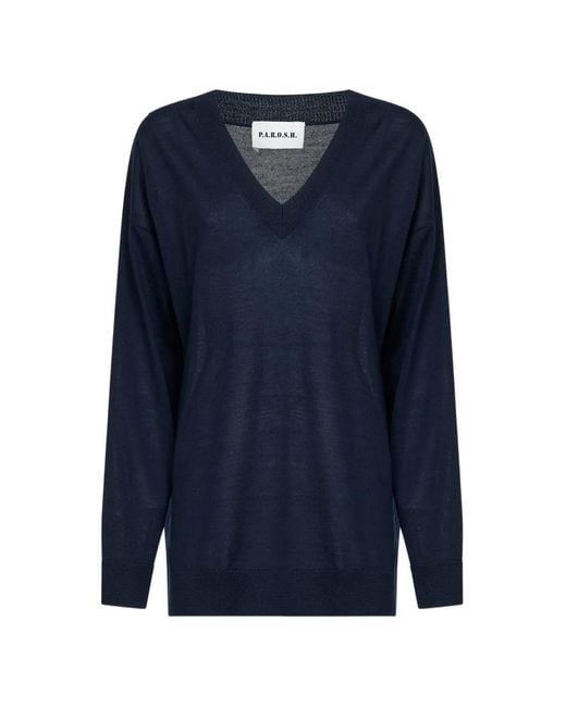 P.A.R.O.S.H. Blue Pull À Col V
