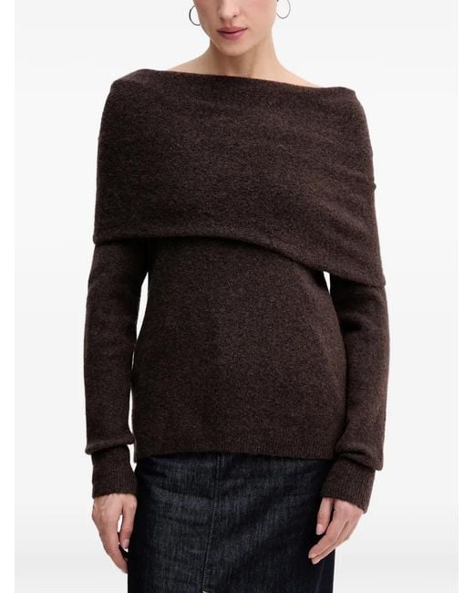 INTROPIA Black Draped Sweater