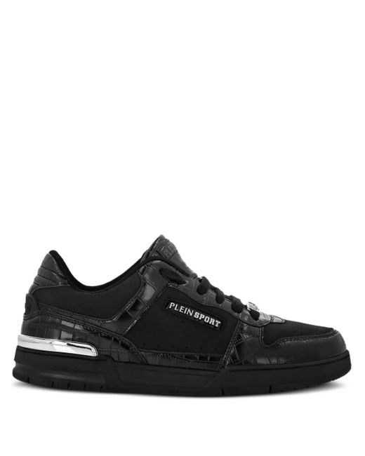 Zapatillas con efecto de piel de cocodrilo Philipp Plein de color Black