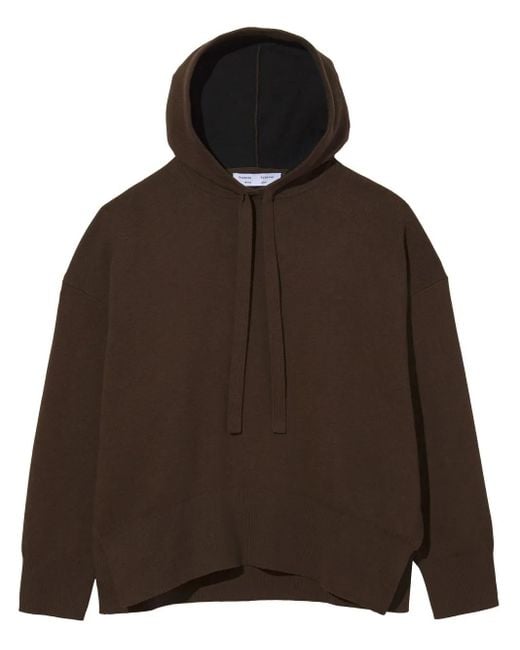 Proenza Schouler ドロップショルダー ニットパーカー Brown