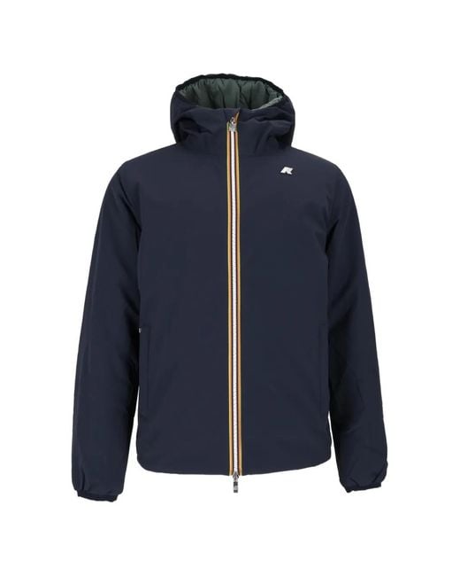 K-Way Blue Jack St Warm Reversible Hooded Jacket for men