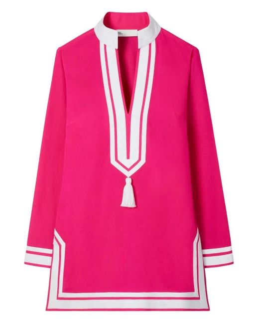 Tory Burch Pink Cotton Beach Tunic