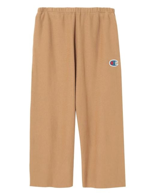 Undercover Natural Logo-Patch Raw-Edge Pants for men