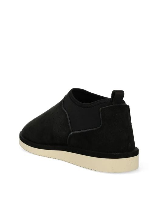 Suicoke Black Suede Slippers for men