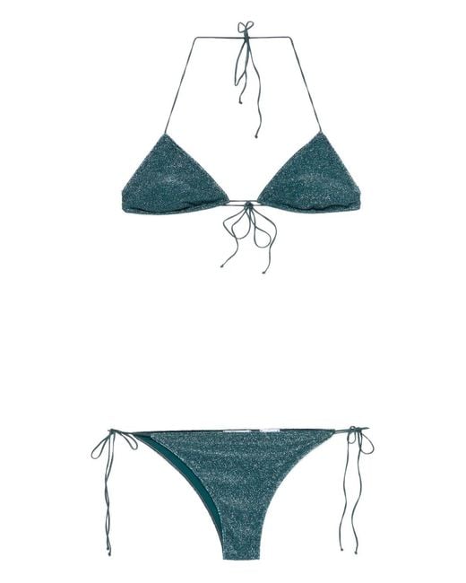 Oseree Green (Set Of Two) Triangle Tie Bikinis