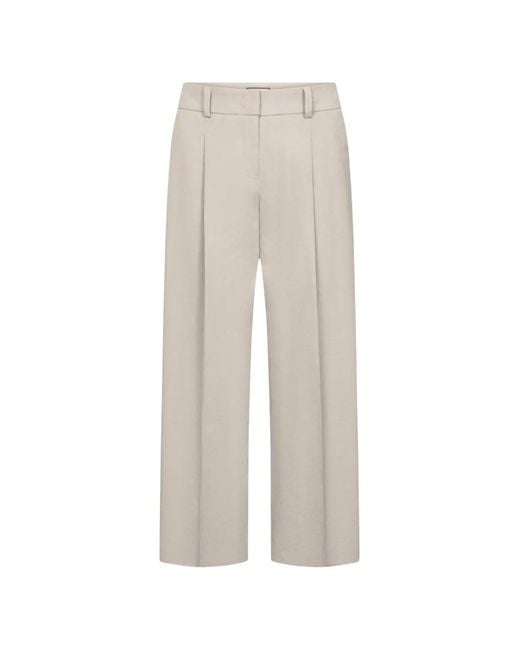 Seductive White Sloanne Pleated Trousers