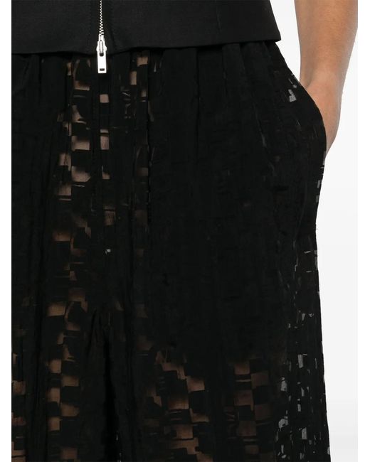 Henrik Vibskov Black Waybill Semi-Sheer Trousers