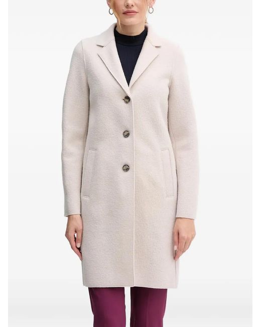 Ouí White Manteau Mayson À Simple Boutonnage
