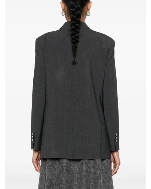 Theory Black Double-Breasted Blazer