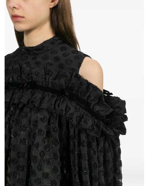 Noir Kei Ninomiya Black Ruffled Blouse
