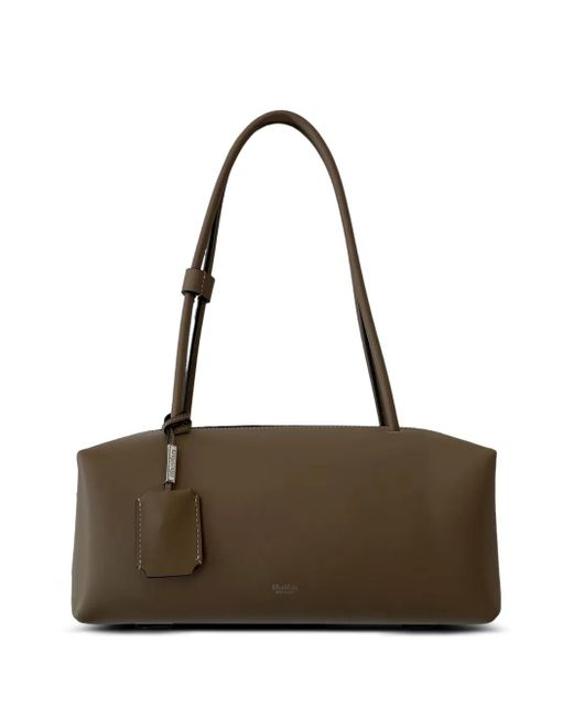 Max Mara Brown Leather Top-Handles Shoulder Bag